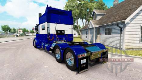La piel Azul y Blanco para el camión Peterbilt 3 para American Truck Simulator