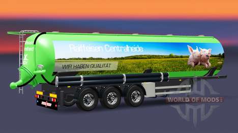 The semitrailer tanque de Raiffeisen Centralheid para Euro Truck Simulator 2
