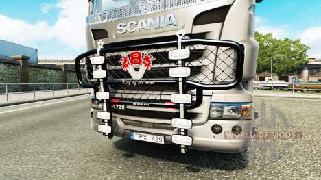 El parachoques V8 v3.0 camión Scania para Euro Truck Simulator 2