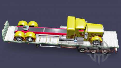 El semirremolque de plataforma de carga del cami para Euro Truck Simulator 2