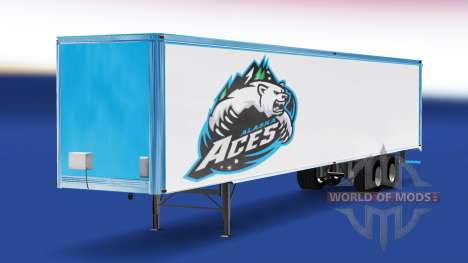 La piel de Alaska Aces en el remolque para American Truck Simulator