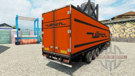 La piel Ullrich en el semirremolque-el refrigera para Euro Truck Simulator 2