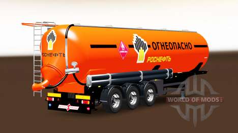 El tanque de combustible semi-remolque Rosneft para Euro Truck Simulator 2