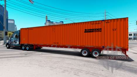 Semitrailer contenedor Schneider para American Truck Simulator