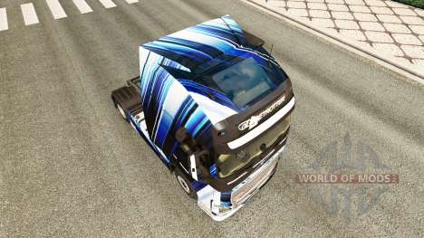 Las Rayas azules de la piel para camiones Volvo para Euro Truck Simulator 2