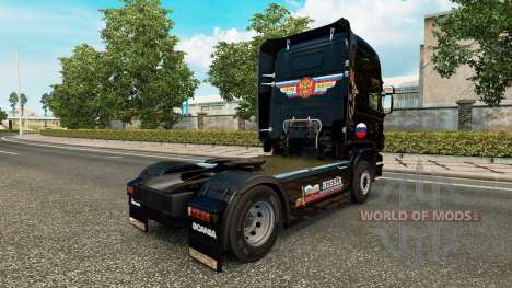 Piel de Rusia Negro en el tractor Scania para Euro Truck Simulator 2