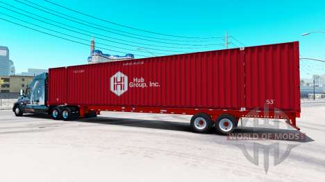 Semirremolque contenedor Hub Group Inc para American Truck Simulator