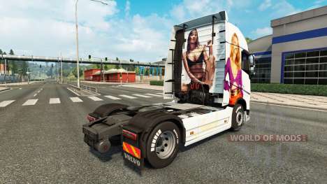 Jennifer Lawrence piel para camiones Volvo para Euro Truck Simulator 2