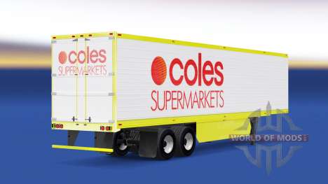 La piel de Coles de Supermercados en el trailer para American Truck Simulator