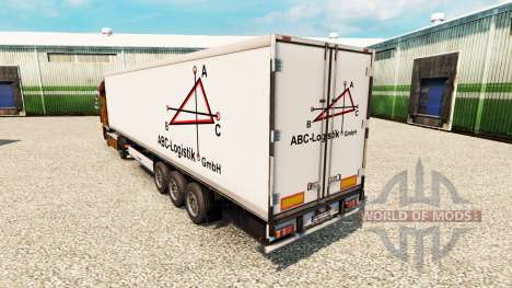 La piel ABC-Logística para la semi-refrigerados para Euro Truck Simulator 2