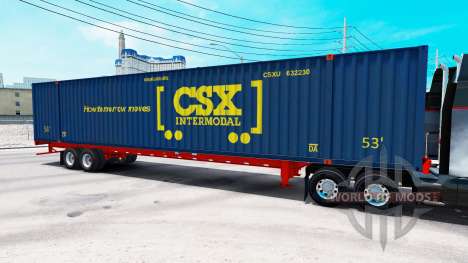 Semirremolque contenedor Intermodal CSX para American Truck Simulator