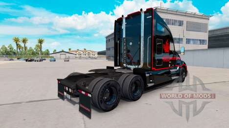 La piel Canadian Express Negro camión Kenworth para American Truck Simulator