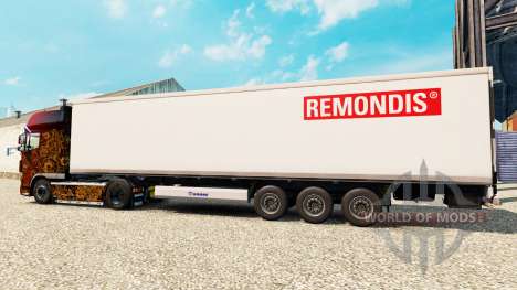 La piel Remondis en el semirremolque-el refriger para Euro Truck Simulator 2