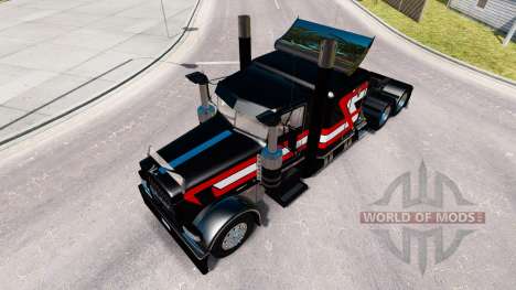 Negro Metálico de la piel para el camión Peterbi para American Truck Simulator