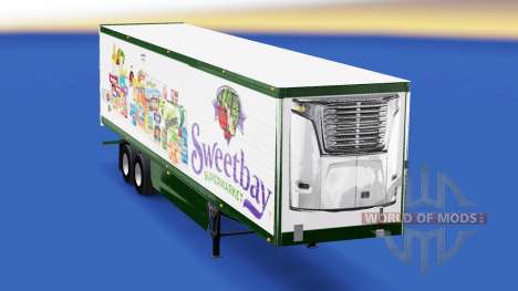 La piel Sweetbay Supermercado en el remolque para American Truck Simulator