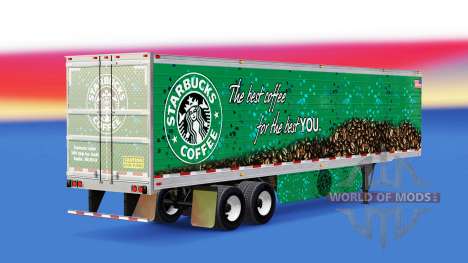 Piel Café de Starbucks en el remolque para American Truck Simulator