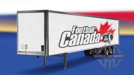 La piel de Fútbol de Canadá v2.0 en el semi-remo para American Truck Simulator