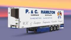 Semi-remolque frigorífico Chereau P. & C. Hamilton para Euro Truck Simulator 2