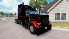 Piel Negro Y Rojo para el camión Peterbilt 389 para American Truck Simulator