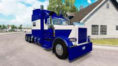 La piel Azul y Blanco para el camión Peterbilt 389 para American Truck Simulator