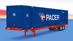 Semirremolque contenedor de Pacer para American Truck Simulator