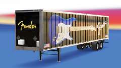 La piel Guitarras Fender en el remolque para American Truck Simulator