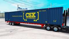 Semirremolque contenedor Intermodal CSX para American Truck Simulator