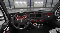 Interior Rojo Marcado para Kenworth T680 para American Truck Simulator