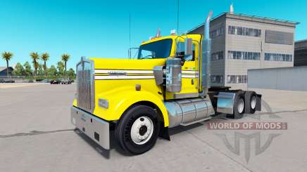 La piel Suave, de color Amarillo en el camión Kenworth W900 para American Truck Simulator
