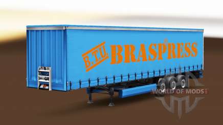 Braspress Transportes de la piel para el remolque de la cortina para Euro Truck Simulator 2