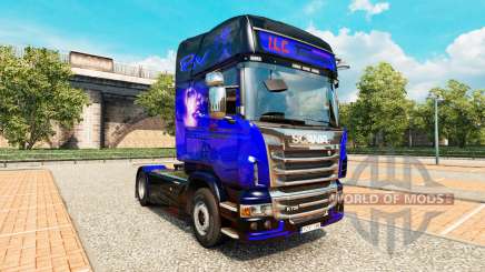 La piel de SU Transporte Internacional en el tractor Scania para Euro Truck Simulator 2