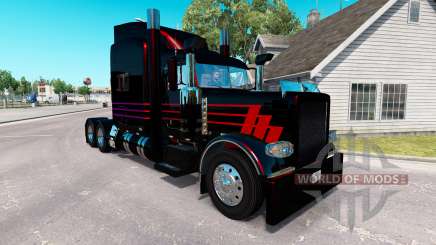 Piel Negro SR en el camión Peterbilt 389 para American Truck Simulator
