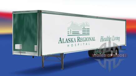 La piel de Alaska Hospital Regional en el remolque para American Truck Simulator