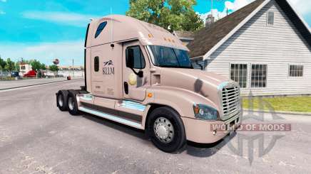 Скин KLLM Transporte на Freightliner Cascadia para American Truck Simulator
