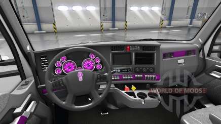 Interior de color Rosa Dial para Kenworth T680 para American Truck Simulator