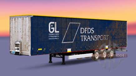Cortina semirremolque Krone DFDS Transporte v2.0 para Euro Truck Simulator 2