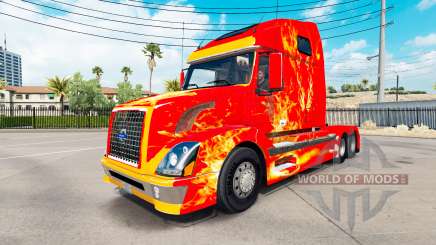 Fuego en la piel para camiones Volvo VNL 670 para American Truck Simulator