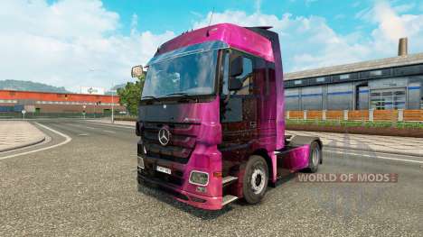 La piel Weltall en la unidad tractora Mercedes-B para Euro Truck Simulator 2
