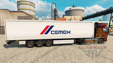 La piel de Cemex para remolques para Euro Truck Simulator 2
