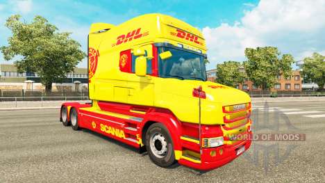 La piel de DHL para Scania camión T para Euro Truck Simulator 2