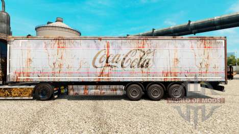 La piel de Coca-Cola en rusty remolques para Euro Truck Simulator 2
