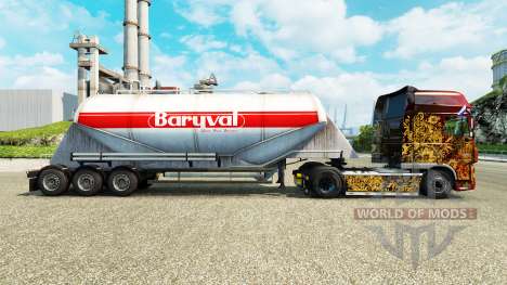 La piel Baryval semi-remolque de cemento para Euro Truck Simulator 2