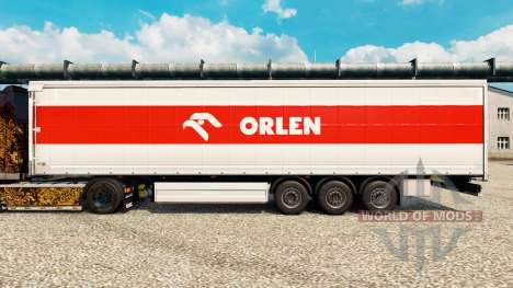La piel Orlen para remolques para Euro Truck Simulator 2