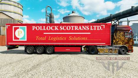 La Piel Pollock Scotrans Ltd. en la semi para Euro Truck Simulator 2