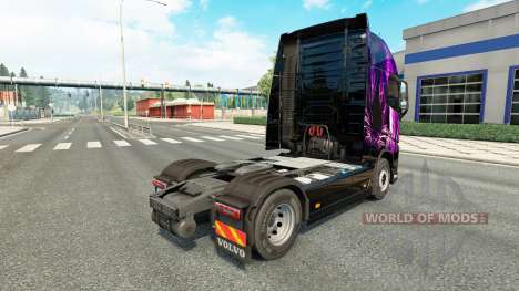 Púrpura de piel de Tigre para camiones Volvo para Euro Truck Simulator 2