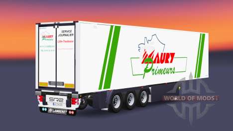 Semirremolque refrigerado EN Maury Primeurs para Euro Truck Simulator 2