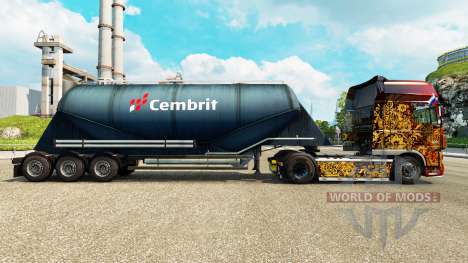 La piel Cembrit cemento semi-remolque para Euro Truck Simulator 2
