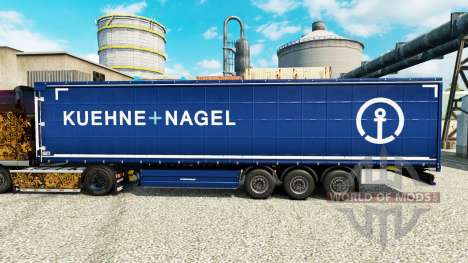 La piel Kuehne Nagel para semi-remolques para Euro Truck Simulator 2