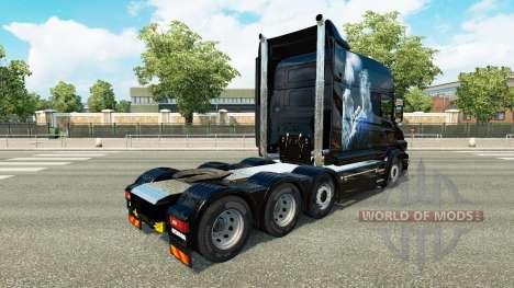 Blanco de piel de Guepardo para camión Scania T para Euro Truck Simulator 2