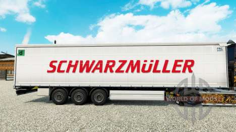 La piel Schwarzmuller semi-remolque en una corti para Euro Truck Simulator 2